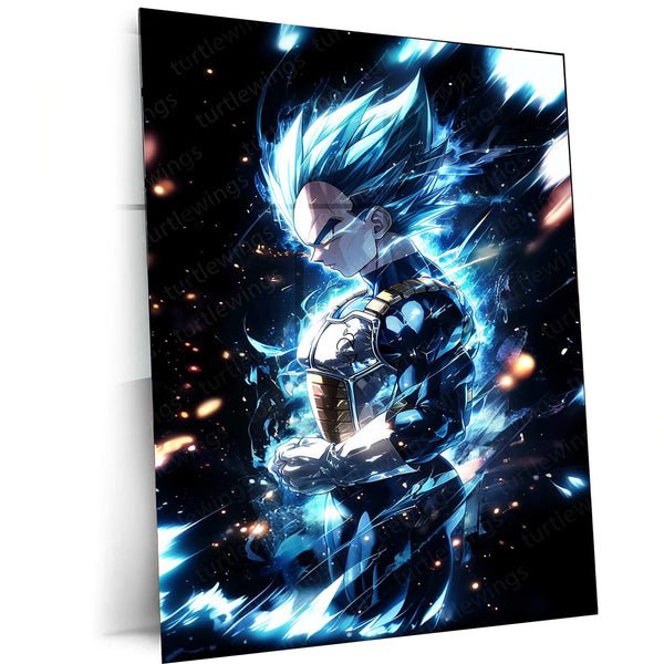 Vegeta Metal Poster ? Dragon Ball Z Warrior | Saiyan Prince Wall Art |2