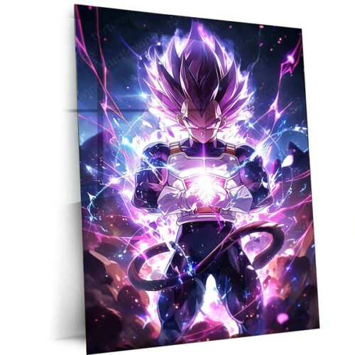 Vegeta Metal Poster ? Dragon Ball Z Warrior | Saiyan Prince Wall Art |3