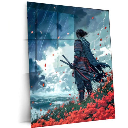 Samurai Warrior Metal Poster
