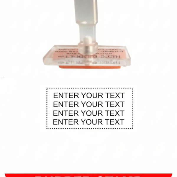 Rubber Stamp (Rectangle Shape)  65X25 mm