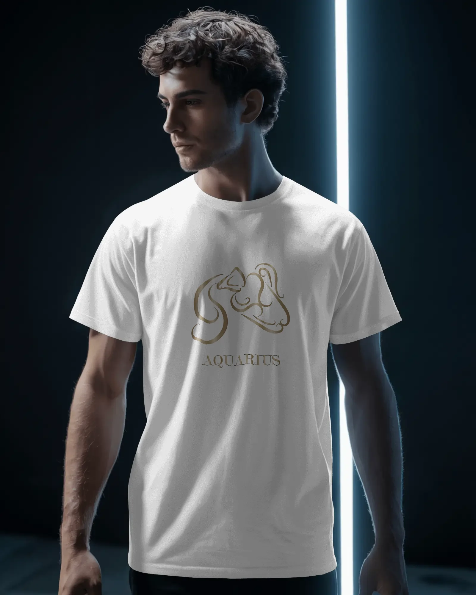 men-stylish-casual-tshirt-mockup-modern-athleisure-apparel-photography-dark-background-02259 (1) Aquarius - Image 1