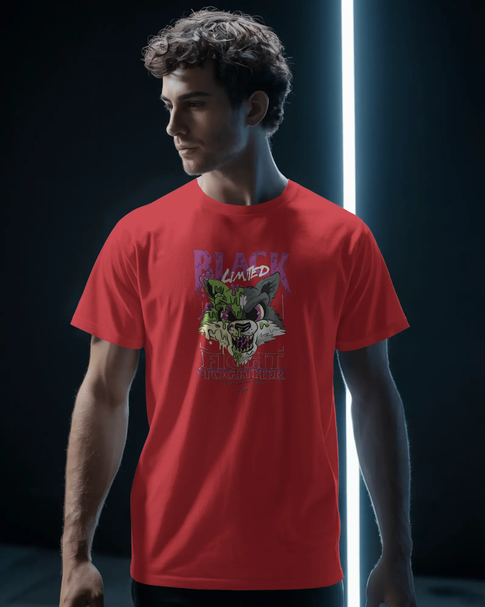 men-stylish-casual-tshirt-mockup-modern-athleisure-apparel-photography-dark-background-02259 (1) Black Limited - Image 1