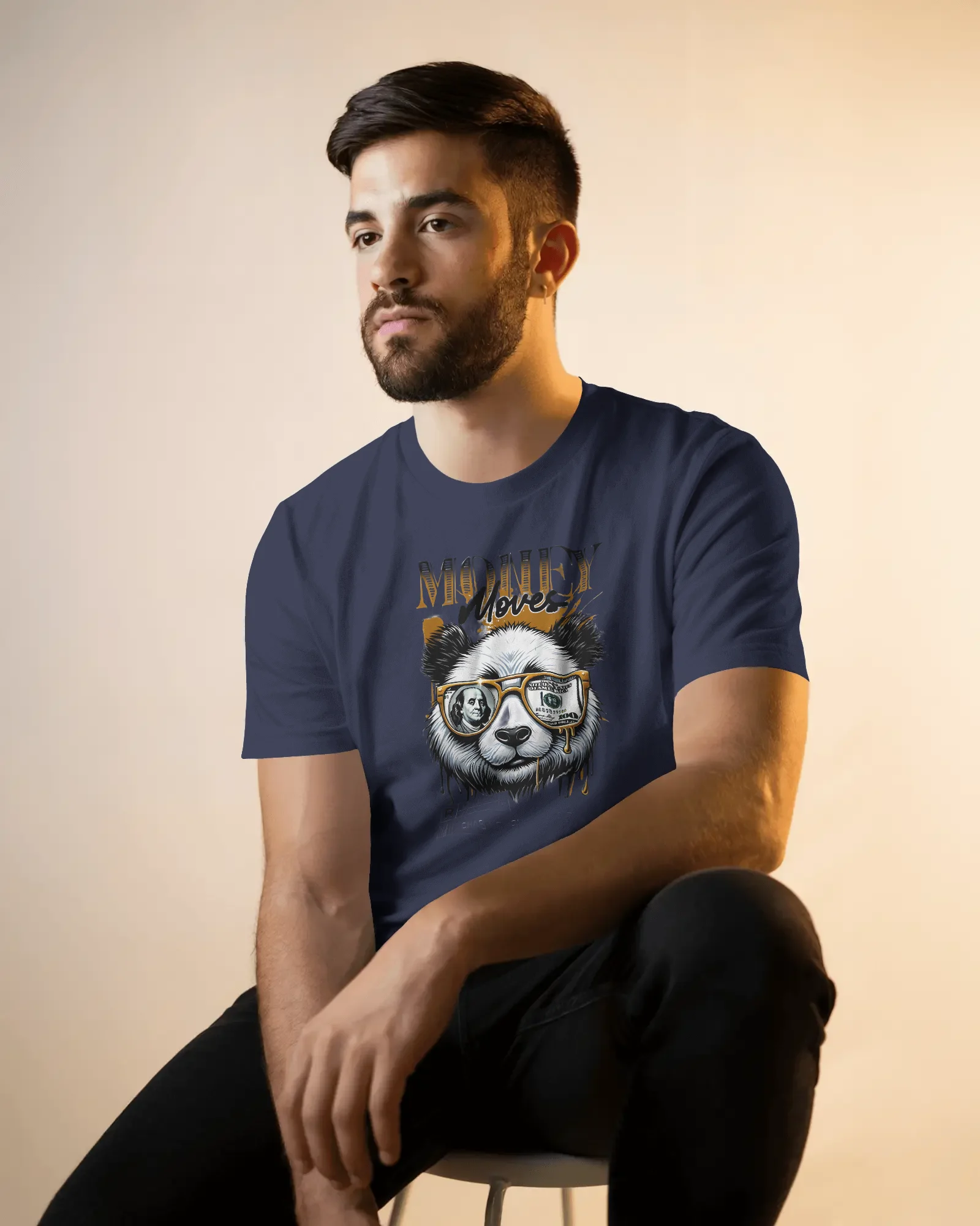 seated-male-model-t-shirt-mockup-in-soft-golden-light-with-casual-pose-and-neutral-backdrop-02134 (3) Money - Image 1