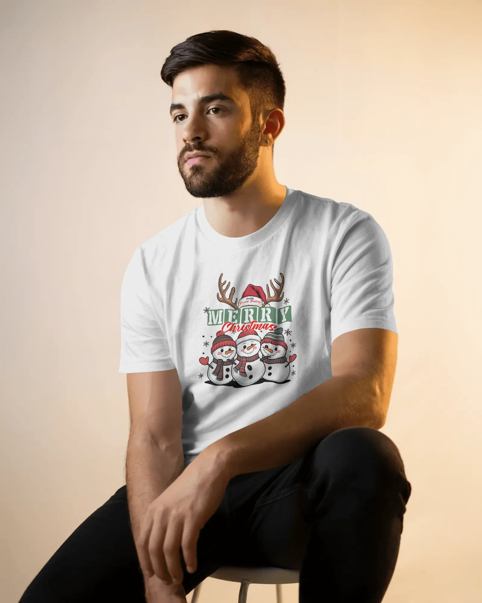 seated-male-model-t-shirt-mockup-in-soft-golden-light-with-casual-pose-and-neutral-backdrop-02134 (6) Merry Christmas - Image 1